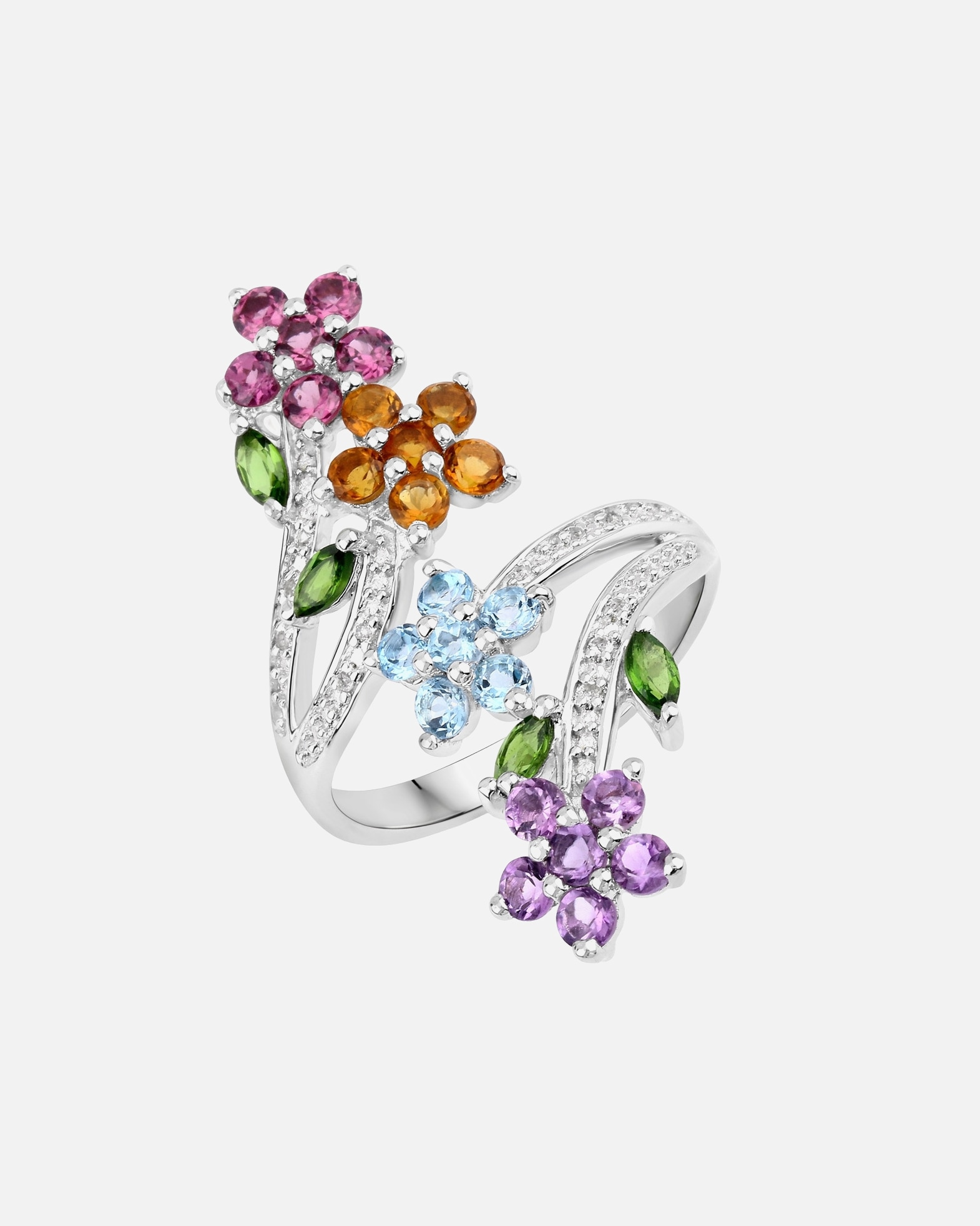 Ring für Weiblich Rafaela Donata Ring Sterling Silber Amethyst in Silber 60