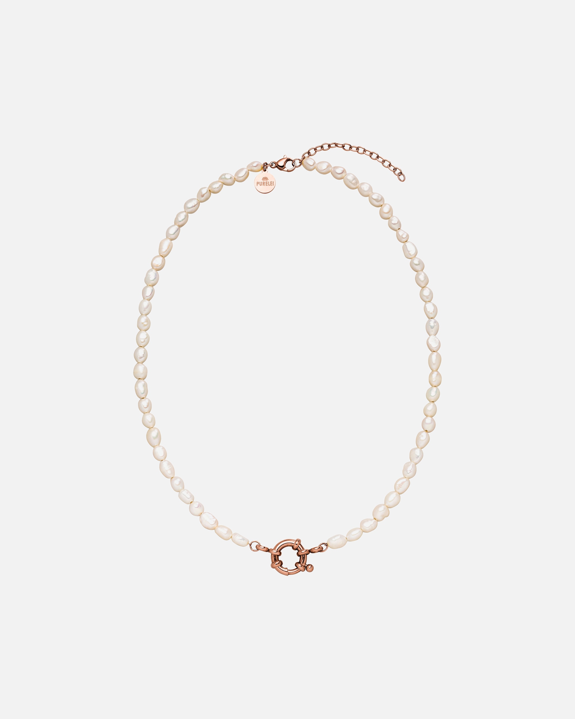 Halskette für Weiblich Purelei Pearl Charm Kette 100% Edelstahl Rosegold