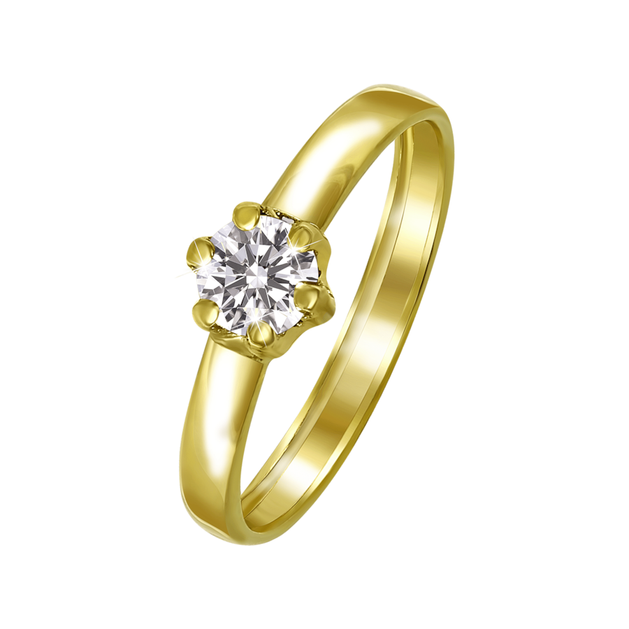 Lucardi Ringe 9 carat 585 Gold - 63mm Damen