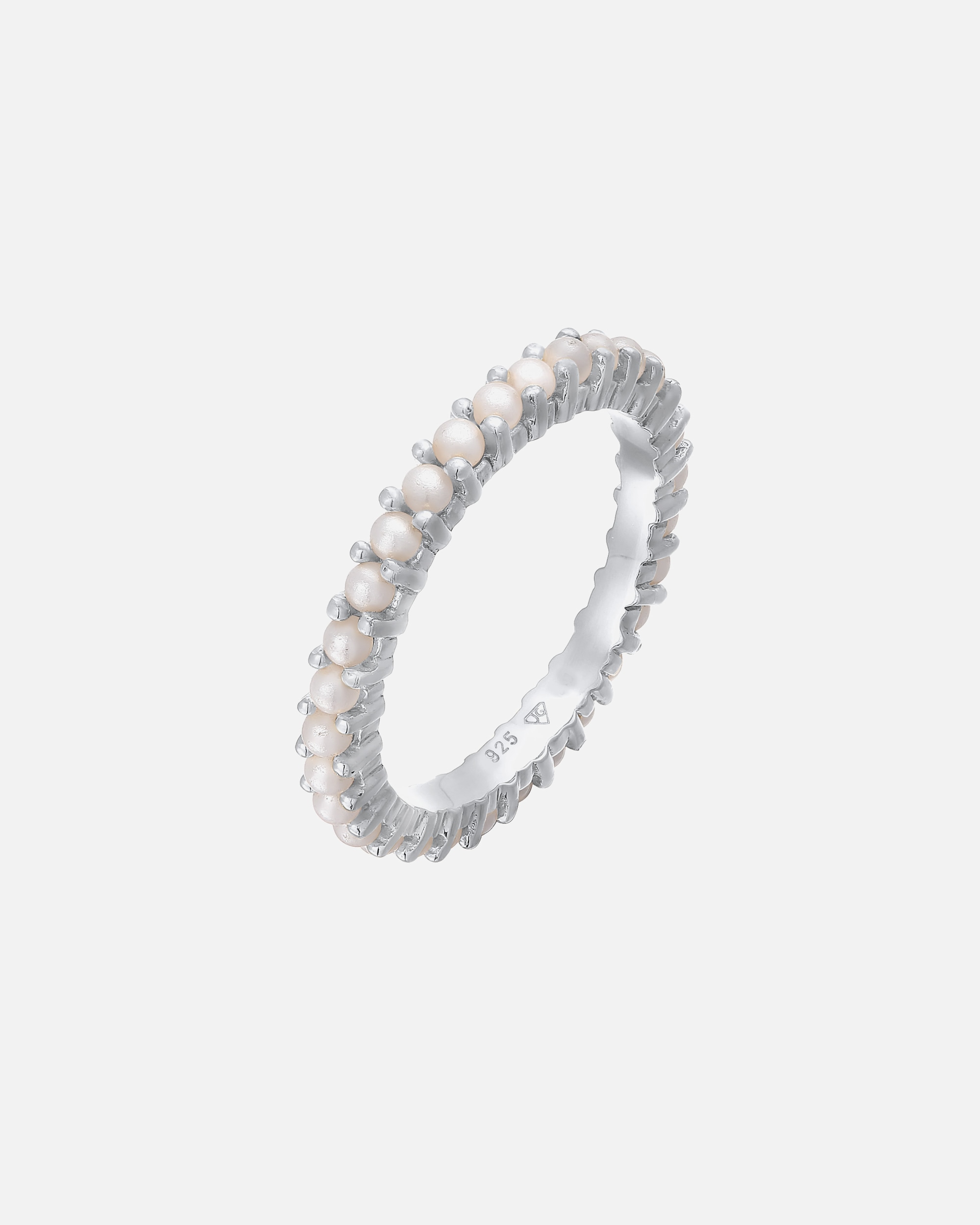 Ring für Weiblich Elli Bandring Memoire Glasperle 925 Sterling Silber 56