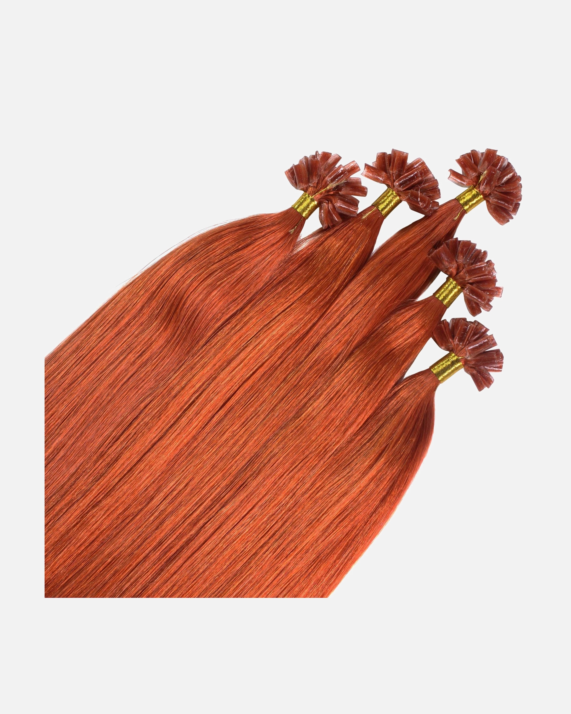 Extensions für Weiblich hair2heart Bonding Extensions Premium Echthaar #8/43 Hellblond Rot-Gold 0,8g 50cm