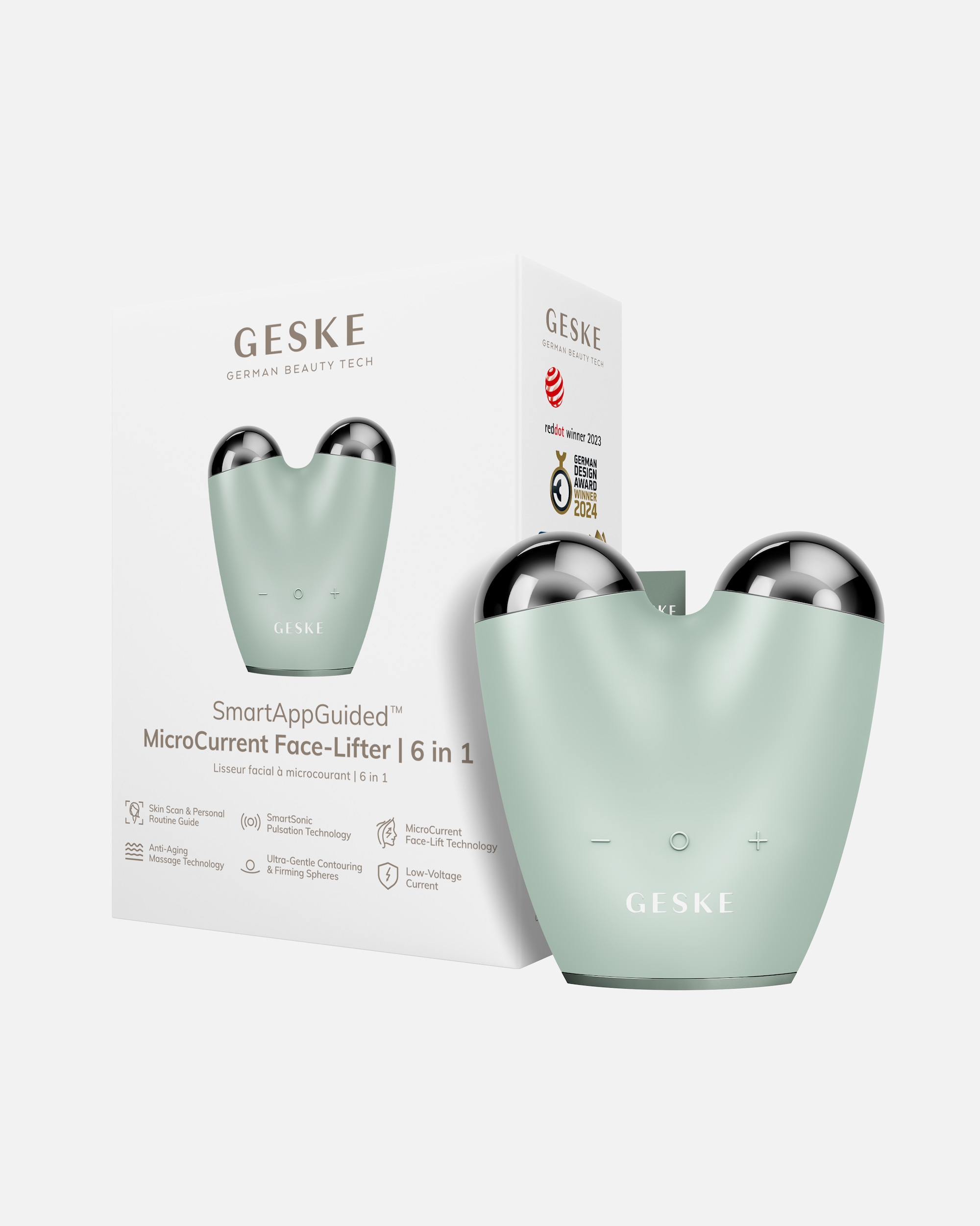 Multifunktionsgerät für Unisex GESKE SmartAppGuided™ MicroCurrent Face-Lifter | 6 in 1 Green