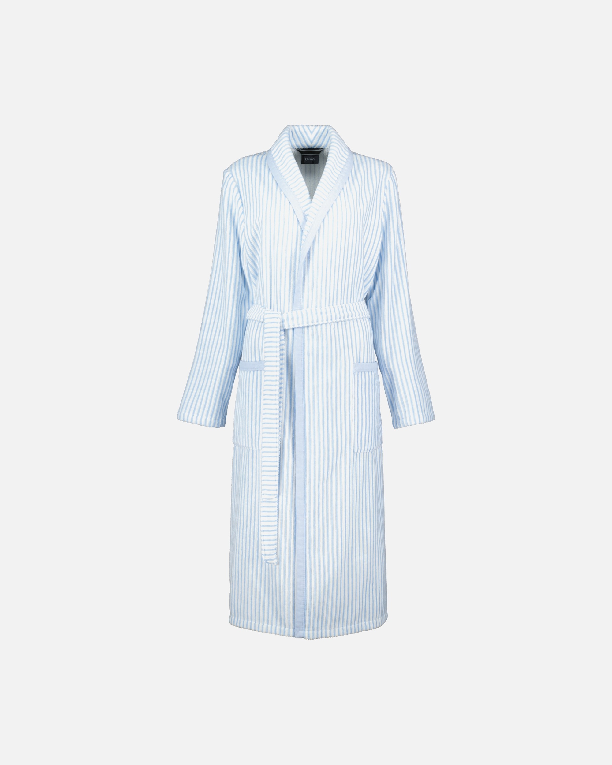 Bademantel für Weiblich Cawö Cawö Bademäntel Damen Schalkragen 3423 mittelblau - 11 M