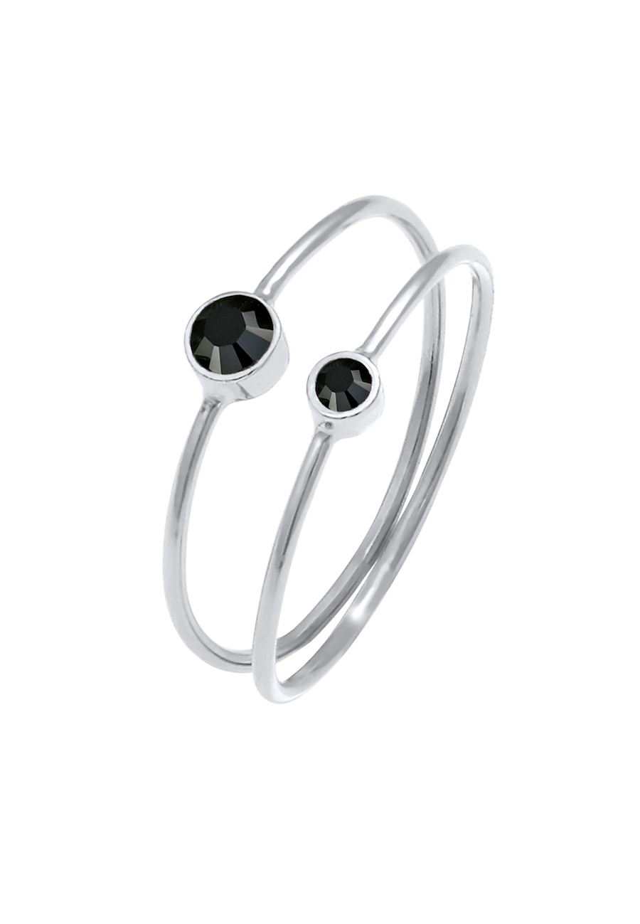 Elli 2er Set Kristalle 925 Sterling Silber 52 Damen