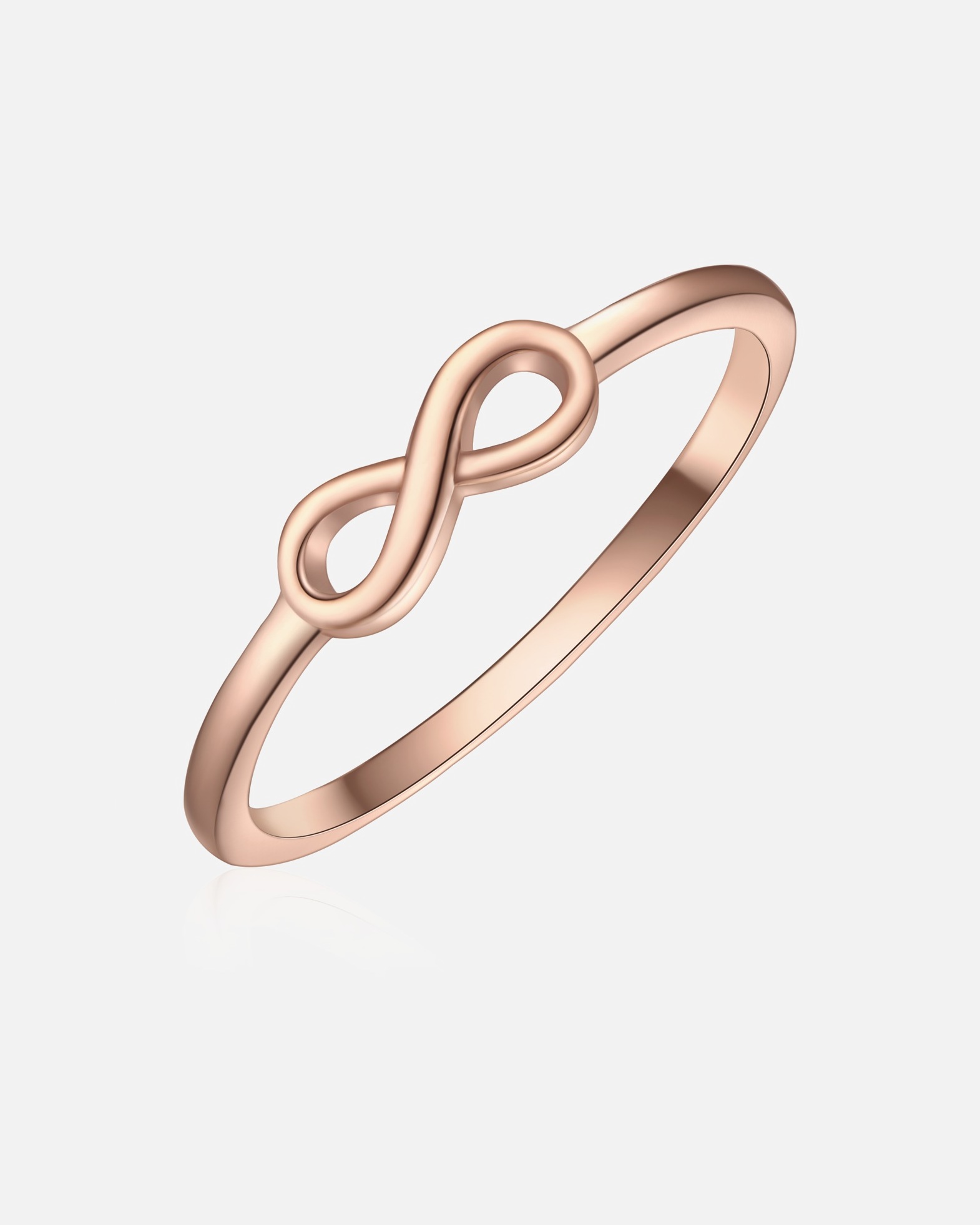 Ring für Weiblich Glanzstücke München Ring Infinity aus Sterling Silber in roségold 58