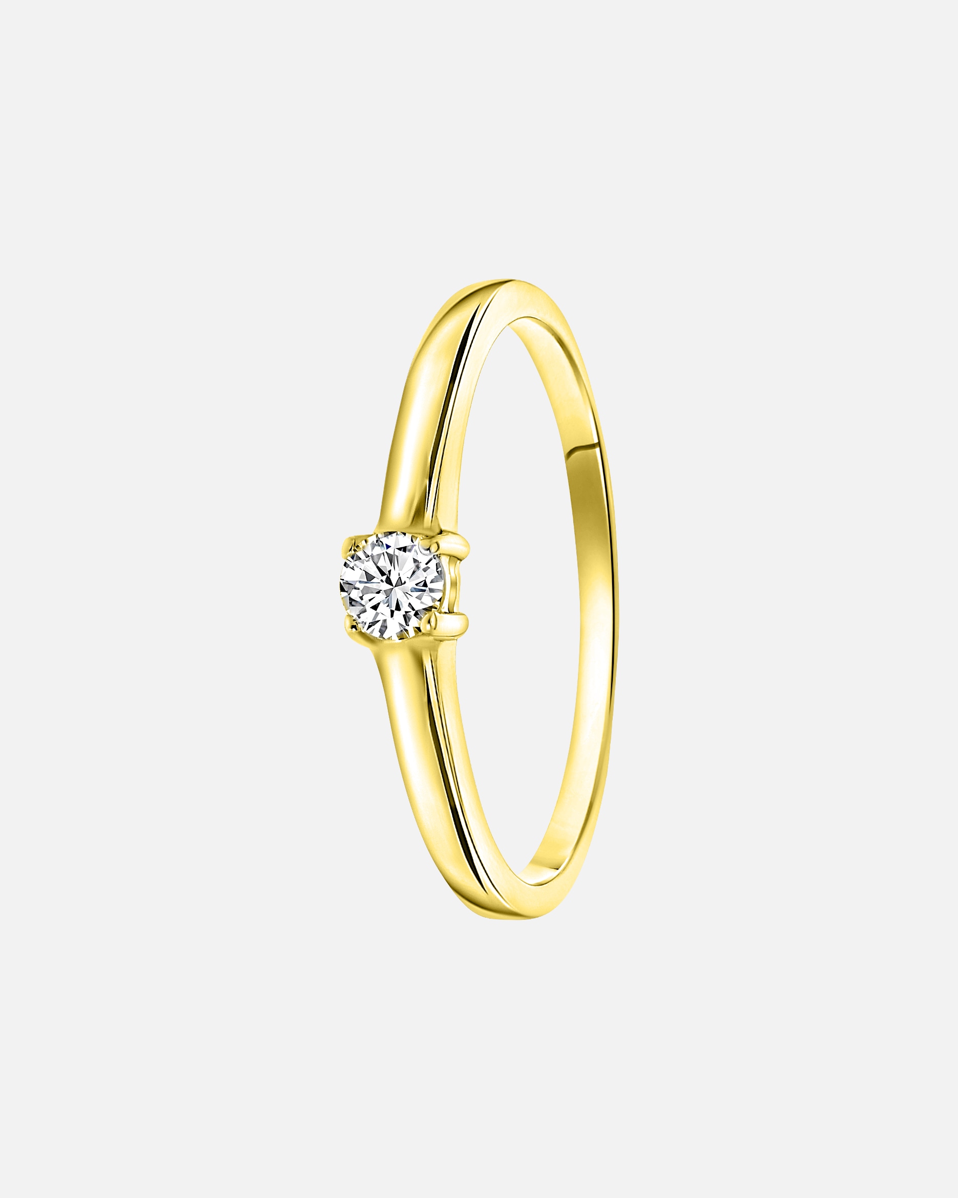 Ring für Weiblich Lucardi Ringe 925 Silber Gold - 49mm