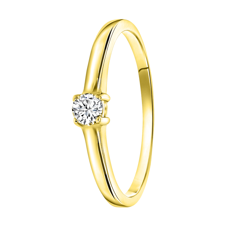 Lucardi Ringe 925 Silber Gold - 55mm Damen