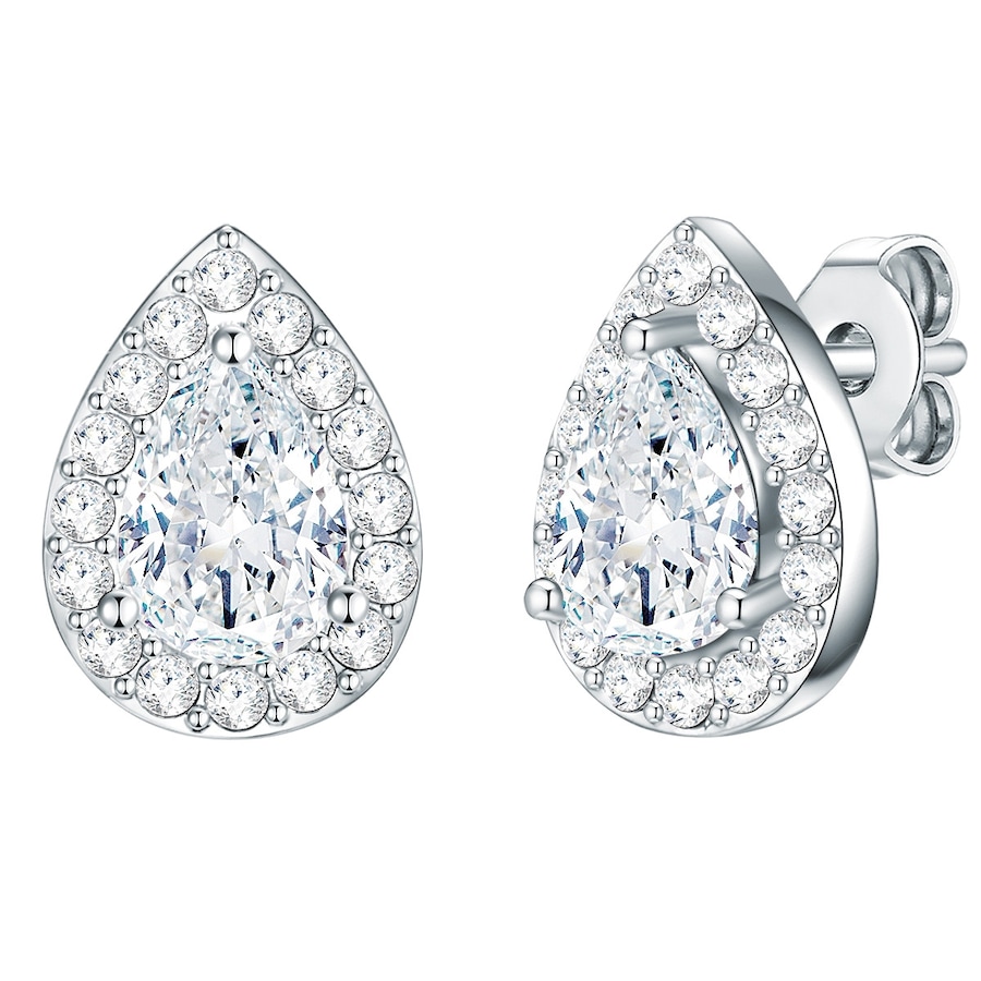 Rafaela Donata Ohrstecker Tropfen Sterling Silber verziert mit Kristallen von Swarovski in 13,0 mm Damen