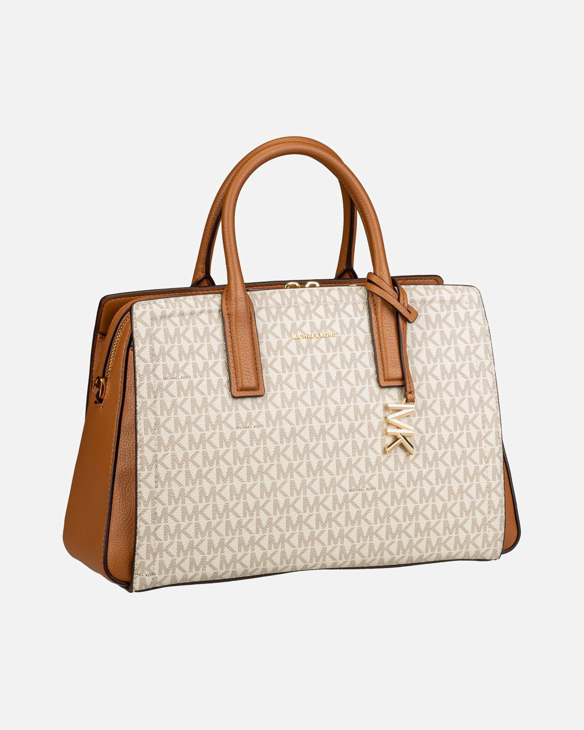 Handtasche für Weiblich Michael Kors Default Brand Line Handtasche Laila MD Satchel Vanilla/Acorn