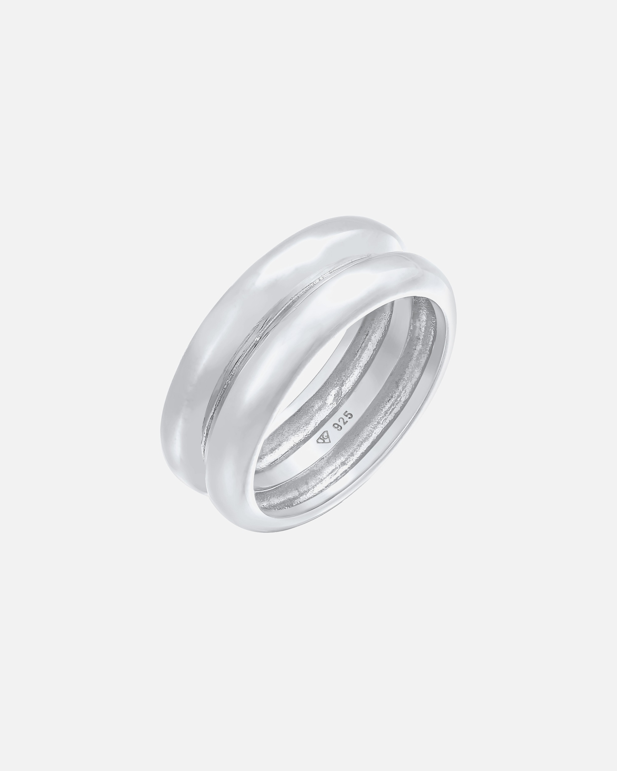 Ring für Weiblich Elli PREMIUM Bandring Double Unisex 925 Ring 64