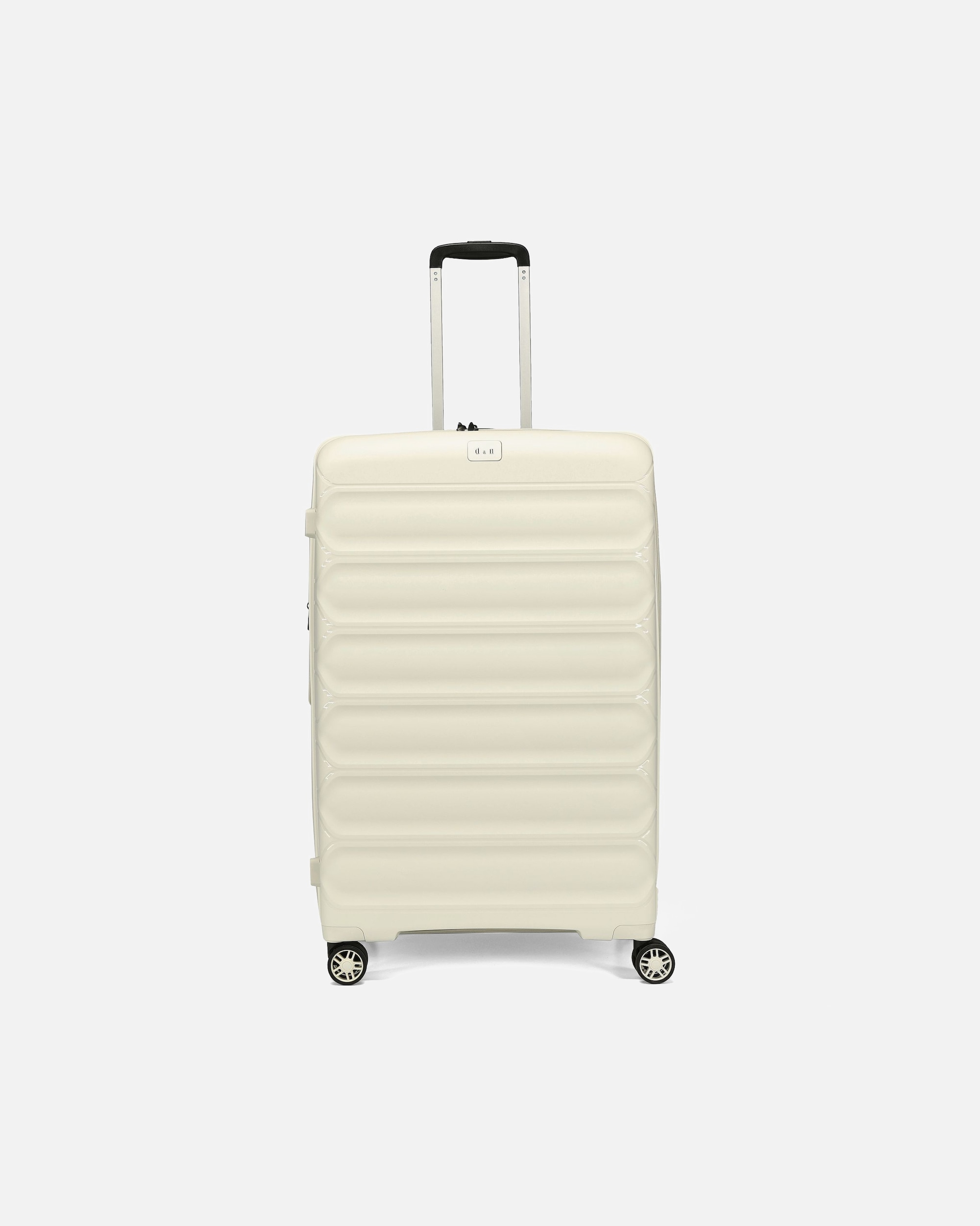 Koffer für Männlich d & n Travel Line 4700 4 Rollen Trolley 78 cm mit Dehnfalte cream white