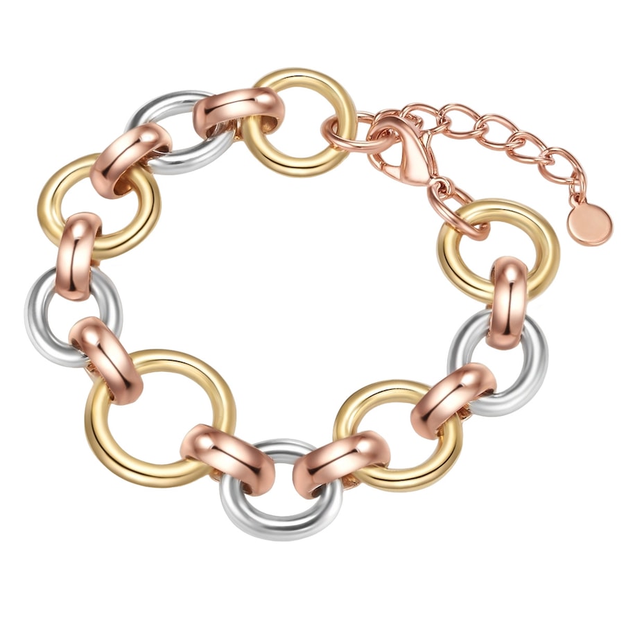 Lulu & Jane Armband Metall-Legierung in Silber/Gelbgold/Roségold 18,0 cm Basislänge + 3,0 Verlängerung Damen