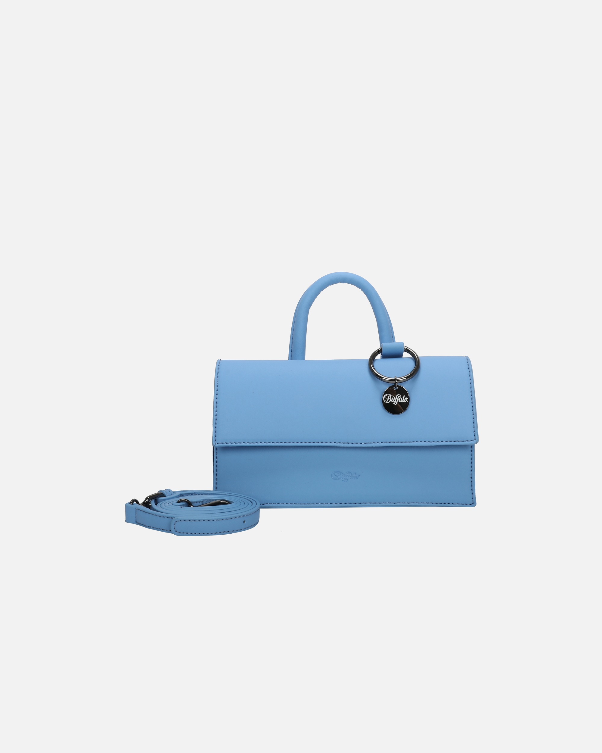Handtasche für Weiblich Buffalo Henkeltasche Clap01 mit abnehmbarem Schultergurt blau