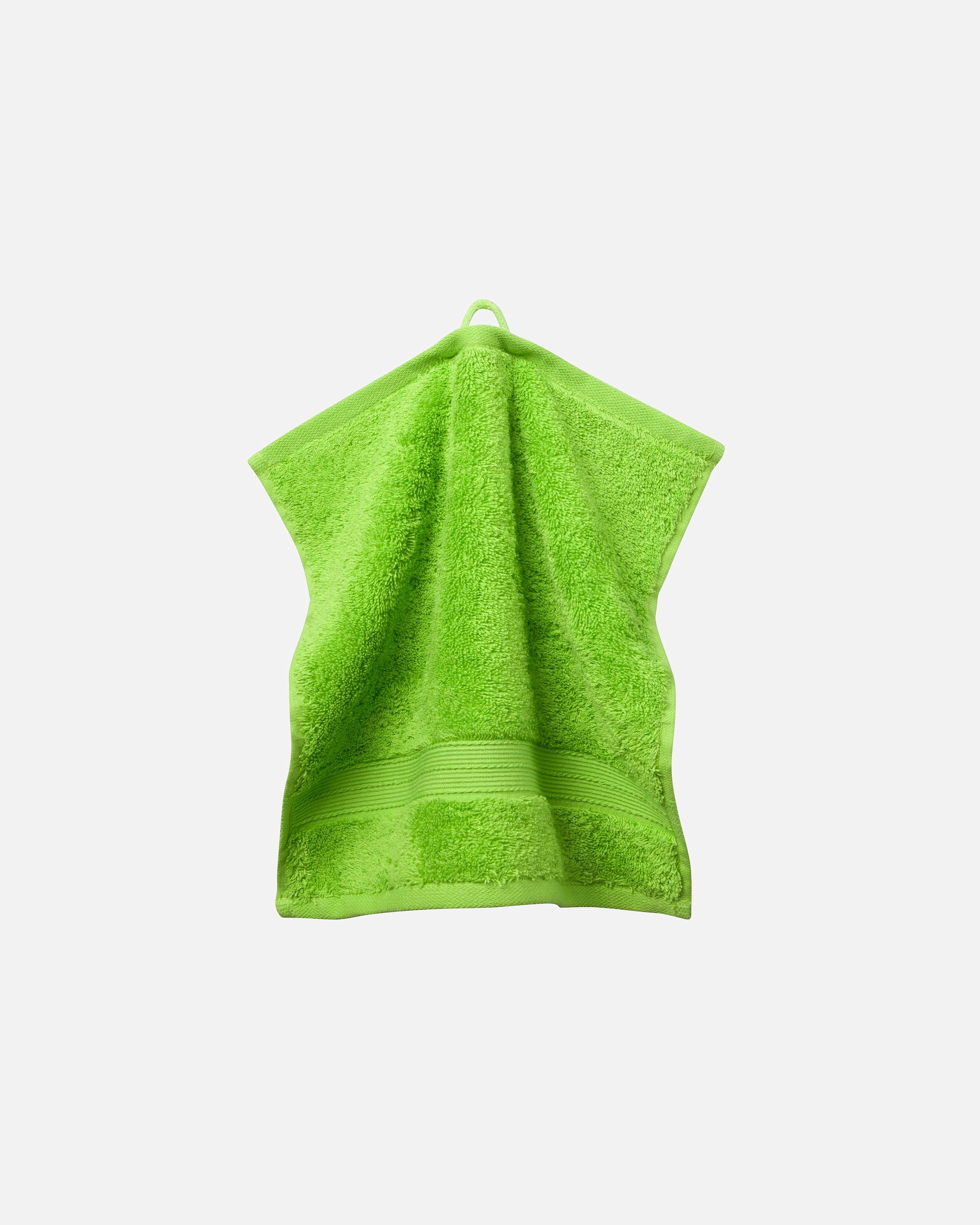 Handtuch für Unisex grace grand spa Seiflappen 3er-Pack mit breiter Webbordüre grün