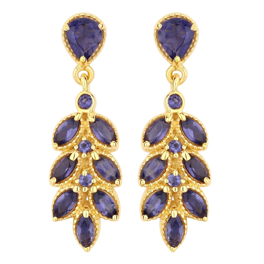 Rafaela Donata Ohrringe Sterling Silber Amethyst in Gelbgold Blue Damen