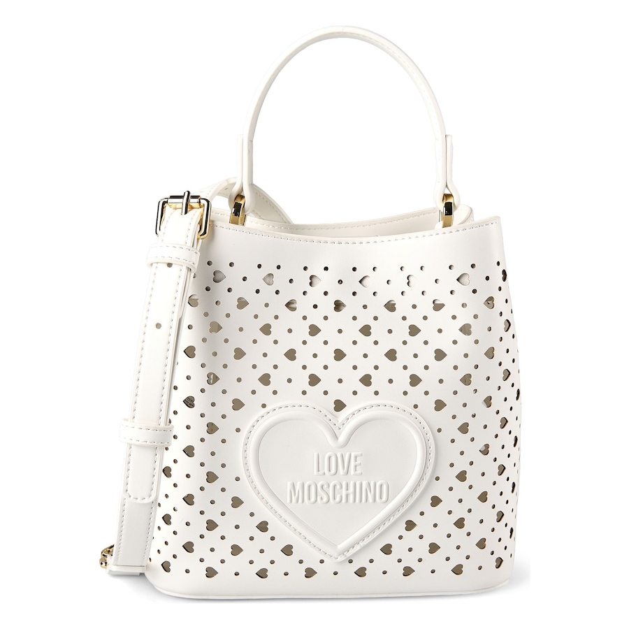 Love Moschino Basket Laminated Schultertasche white Weiss Damen