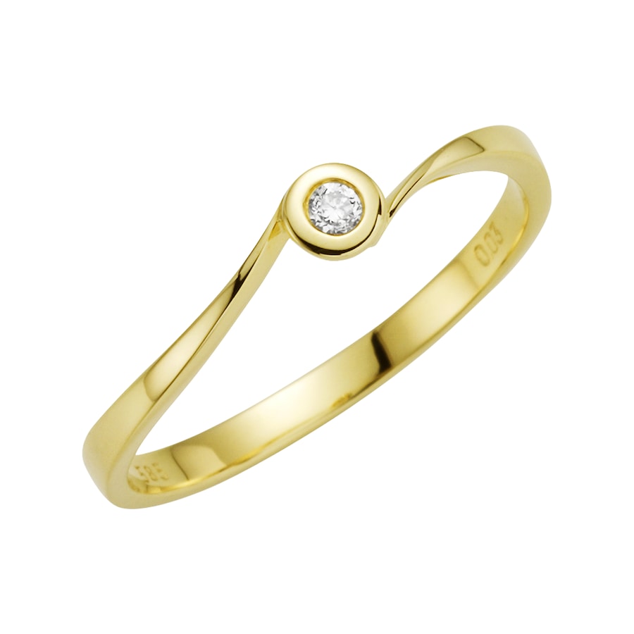 Orolino Ring 585/- Gold Brillant weiß 0,03ct. 054 (17,2) Damen