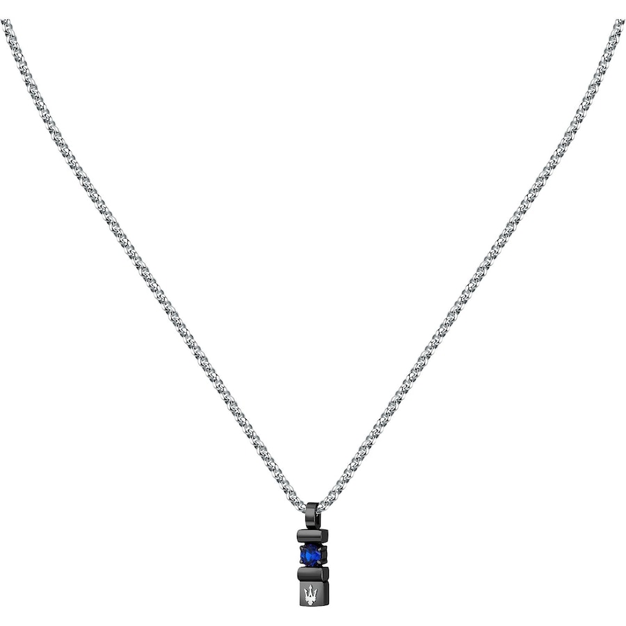 Maserati Kette Edelstahl blau, silber Herren