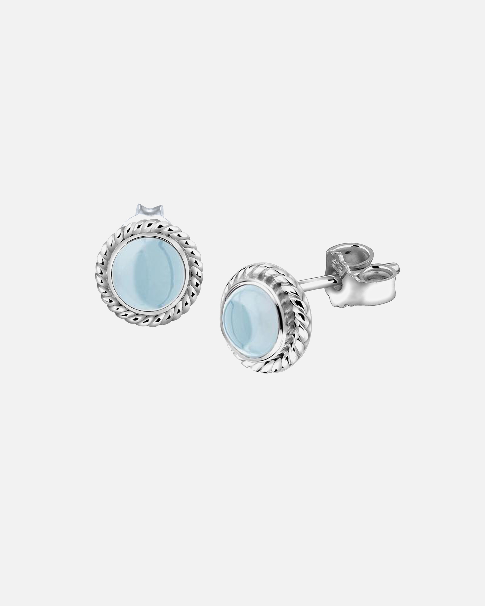 Ohrringe für Weiblich Nenalina Boho Aquamarine Geburtsstein März 925 Silber OneSize