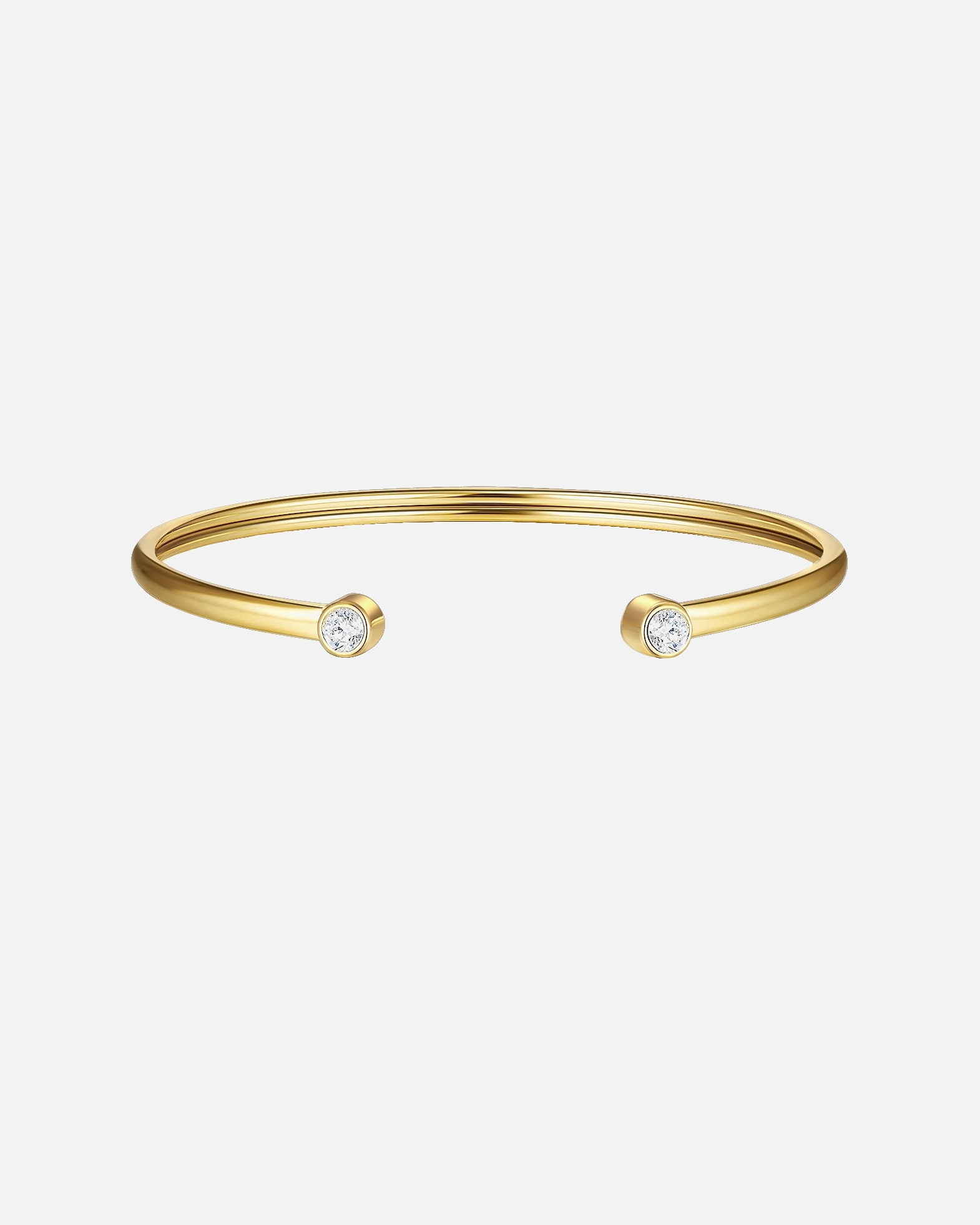 Armreif für Weiblich Eastside Armreif Edelstahl Zirkonia in Gelbgold 18,0 cm, flexibel einstellbar