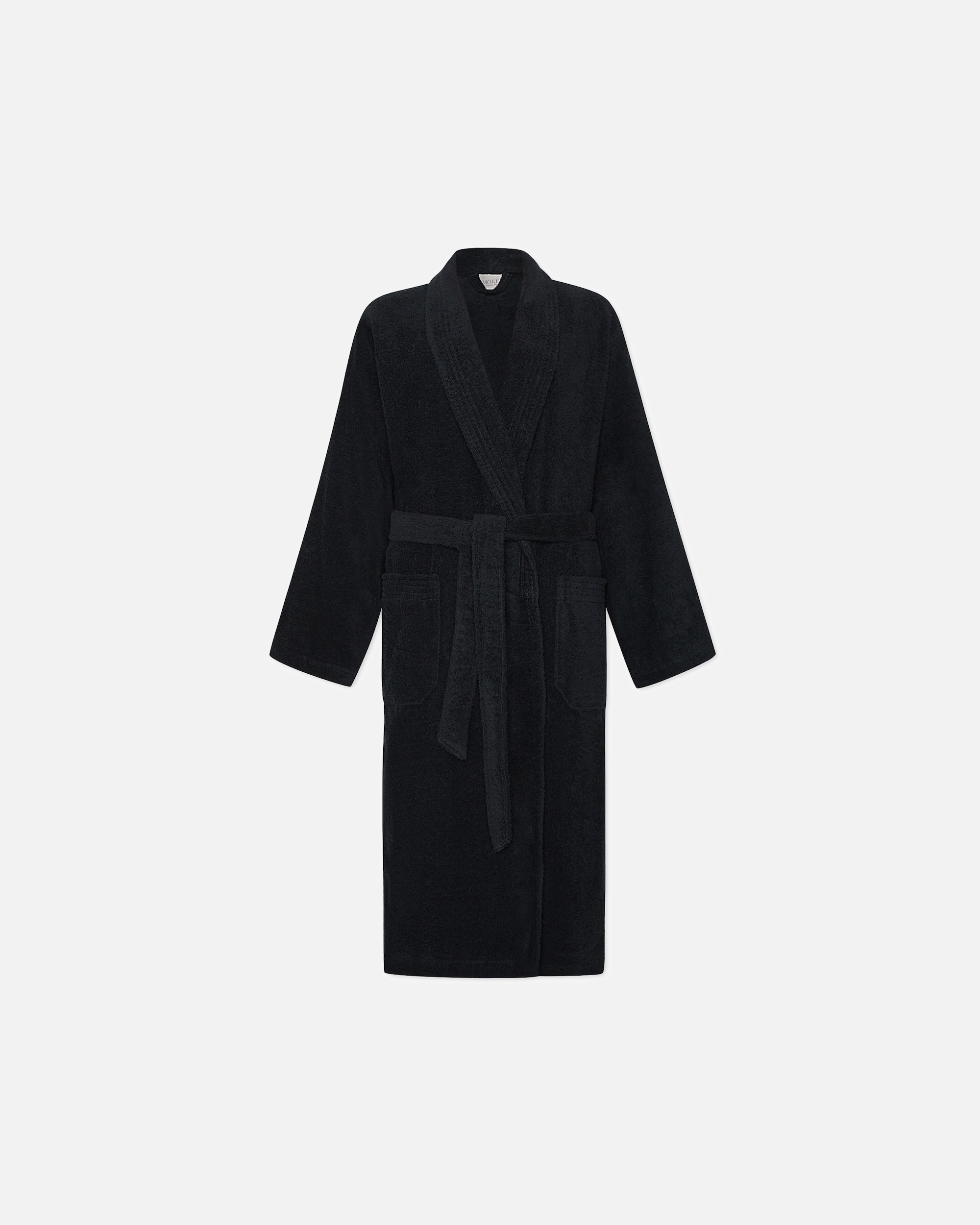 Bademantel für Unisex Möve Schalkragenmantel Homewear black