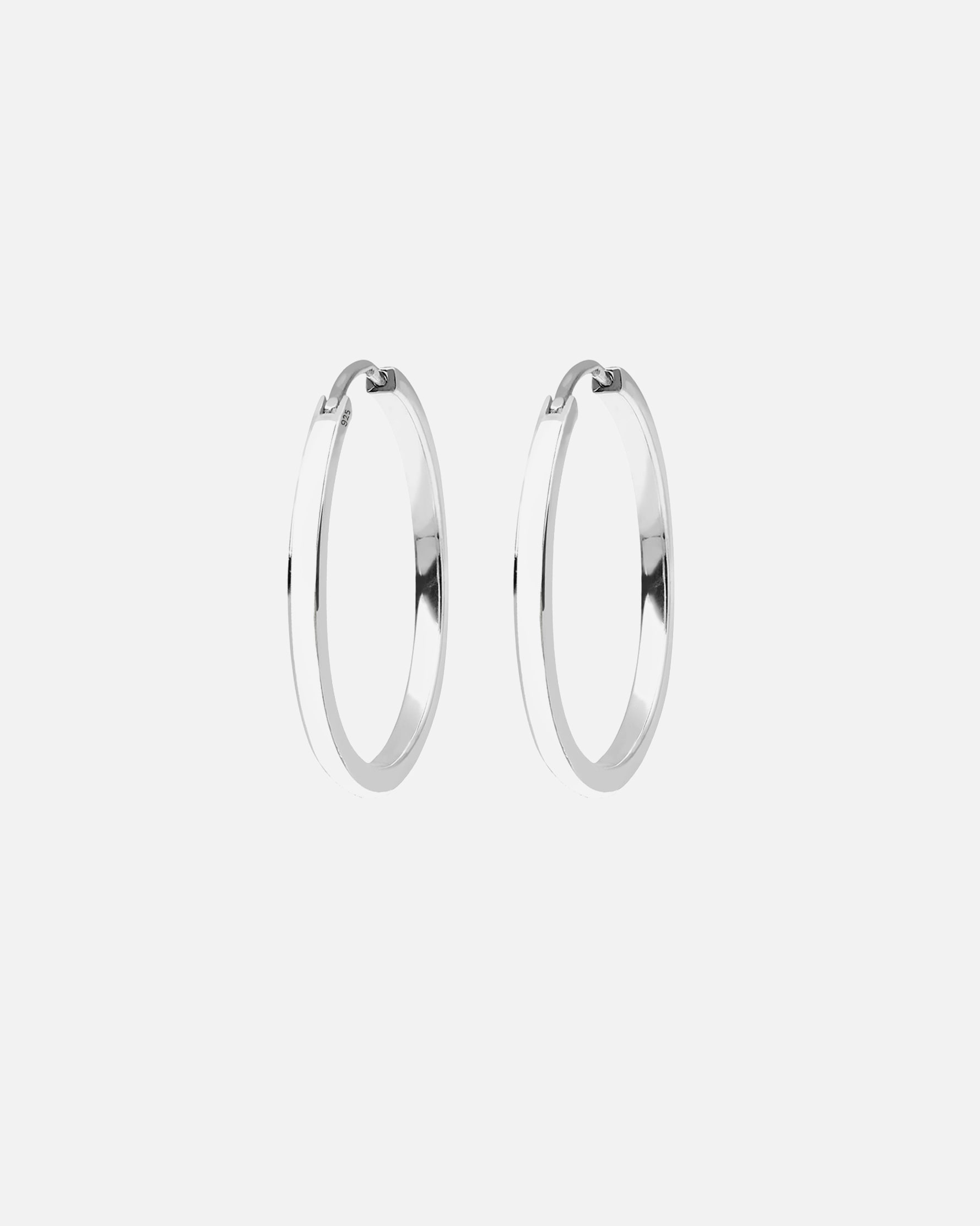 Ohrringe für Weiblich Elli Creolen Klassisch Emaille 925 Sterling Silber Weiß