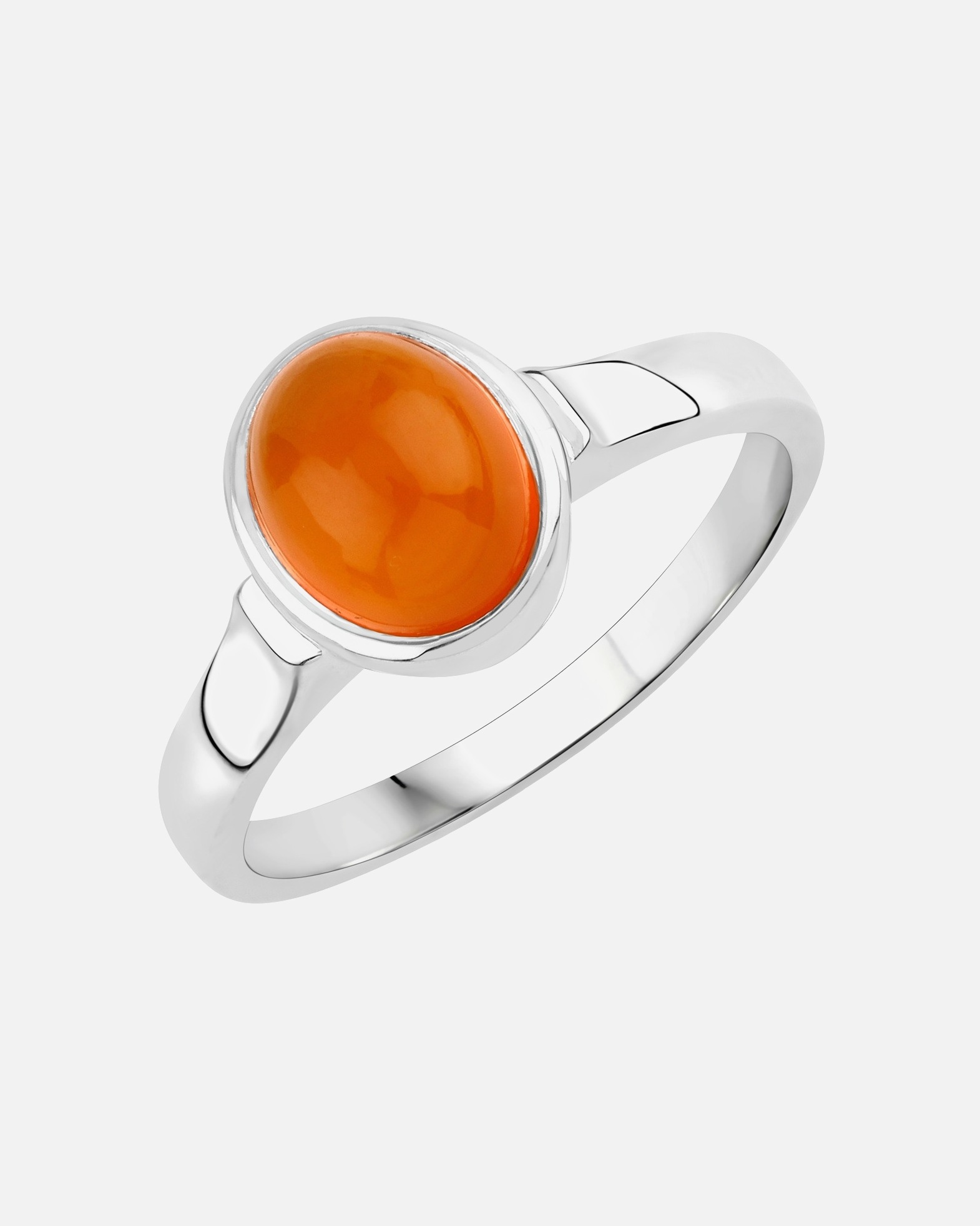 Ring für Weiblich Rafaela Donata Ring Sterling Silber Karneol in Silber 58