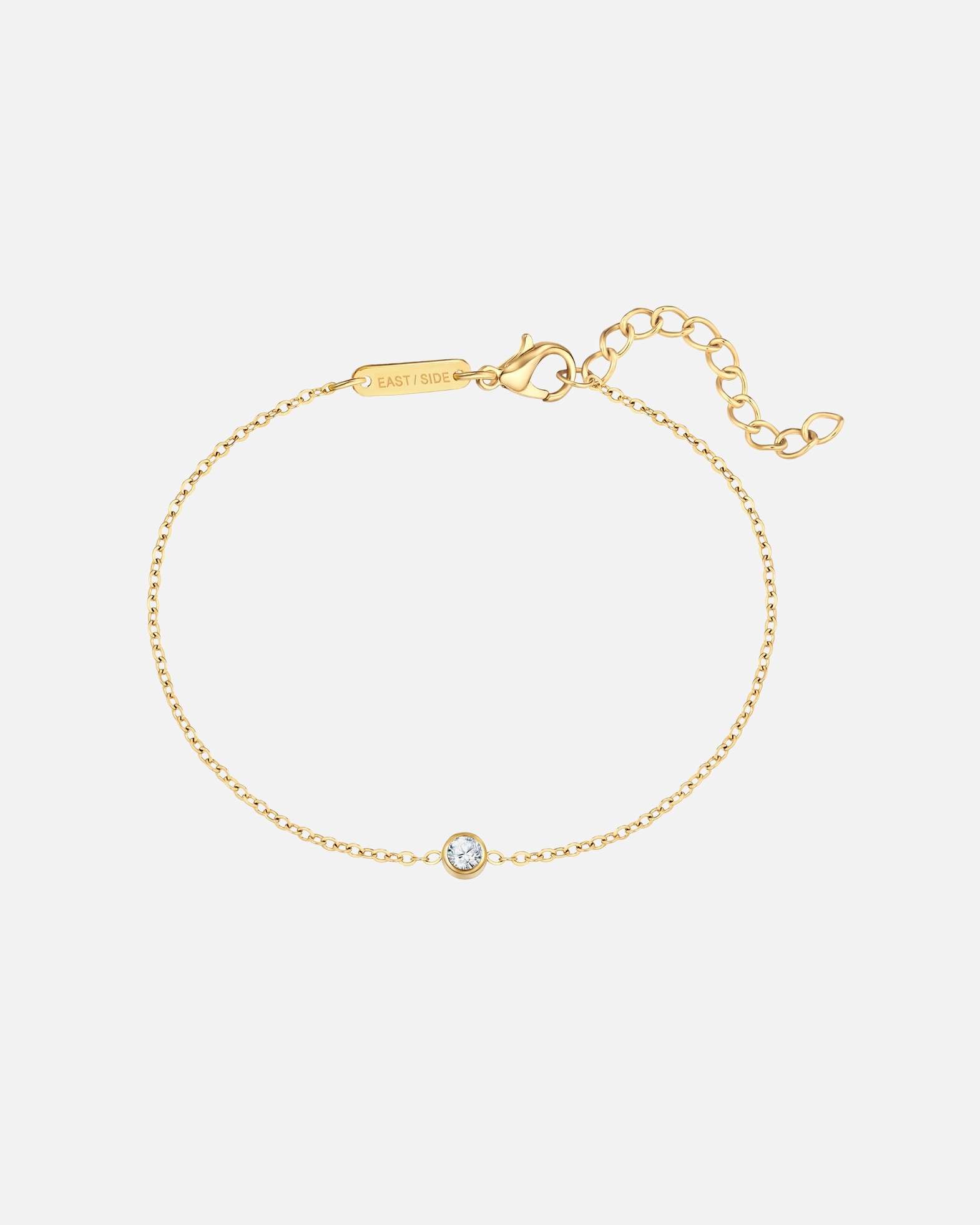 Armband für Weiblich Eastside Armband aus Edelstahl in Gelbgold mit Zirkonia 17,0 cm Basislänge + 3,0 cm Verlängerung