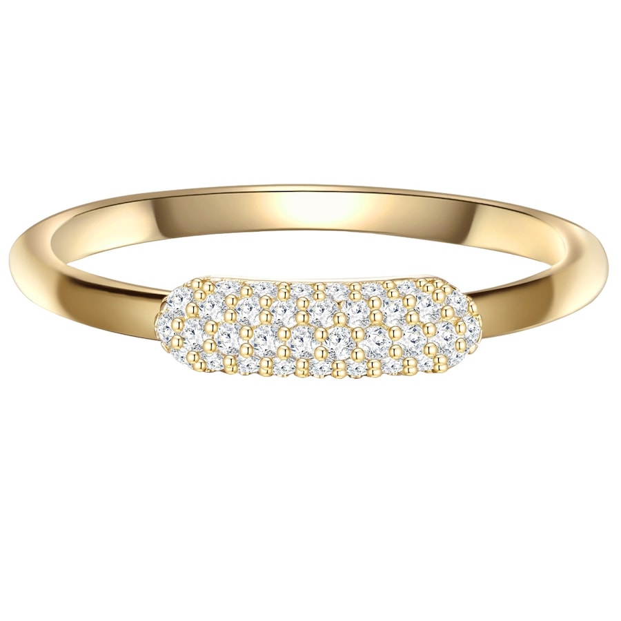 Glanzstücke München Ring aus Sterling Silber in gelbgold mit Zirkonia 48 Damen