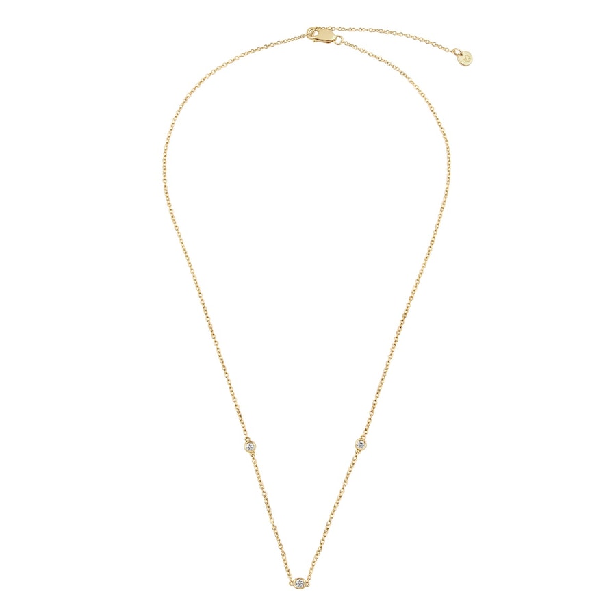 Glanzstücke München Halskette aus Sterling Silber in gelbgold mit Topas 40,0 cm Basislänge + 5,0 Verlängerung Damen