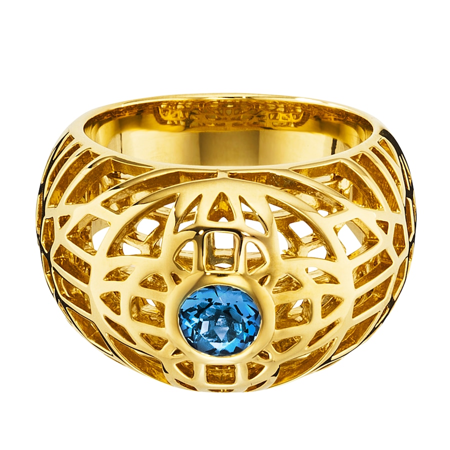 caï Ring 925/- Sterling Silber Blautopas blau 0,130ct 058 (18,5) Damen