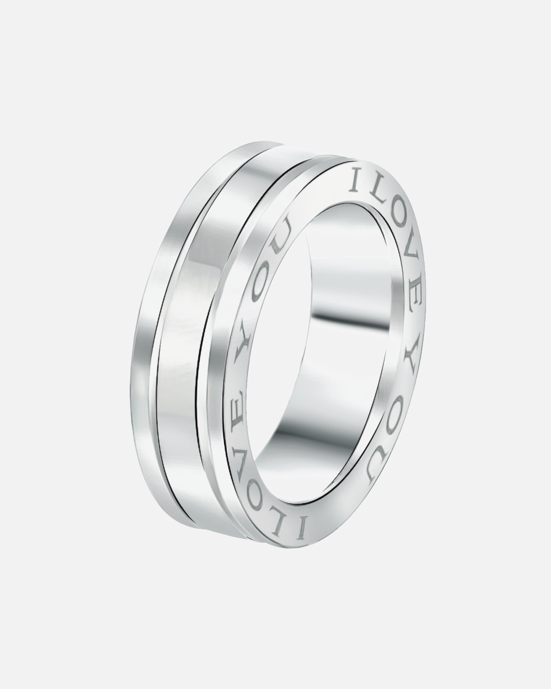 Ring für Männlich Lucardi Ringe 'Venice' Stahl - silbern 60mm