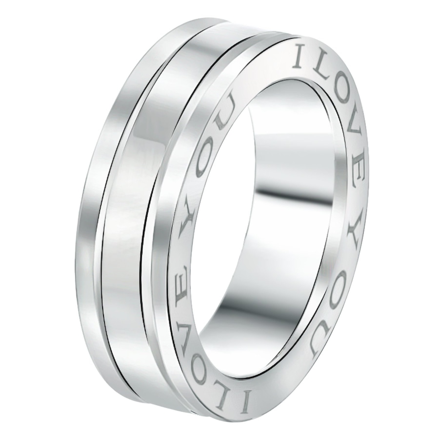 Lucardi Ringe 'Venice' Stahl - silbern 60mm Herren