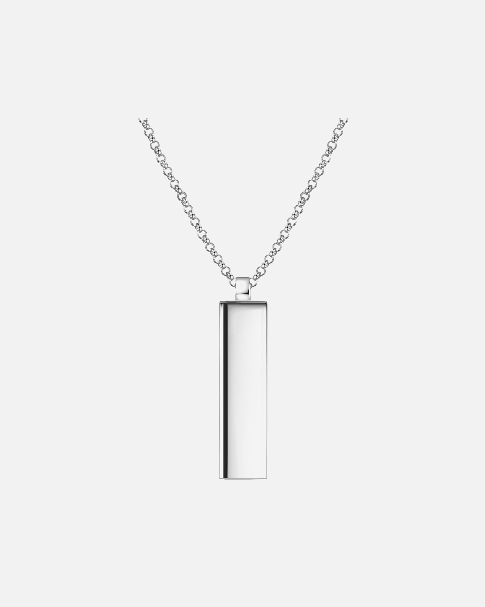 Halskette für Männlich Männerglanz Halskette aus Sterling Silber in Silber 59,0 cm
