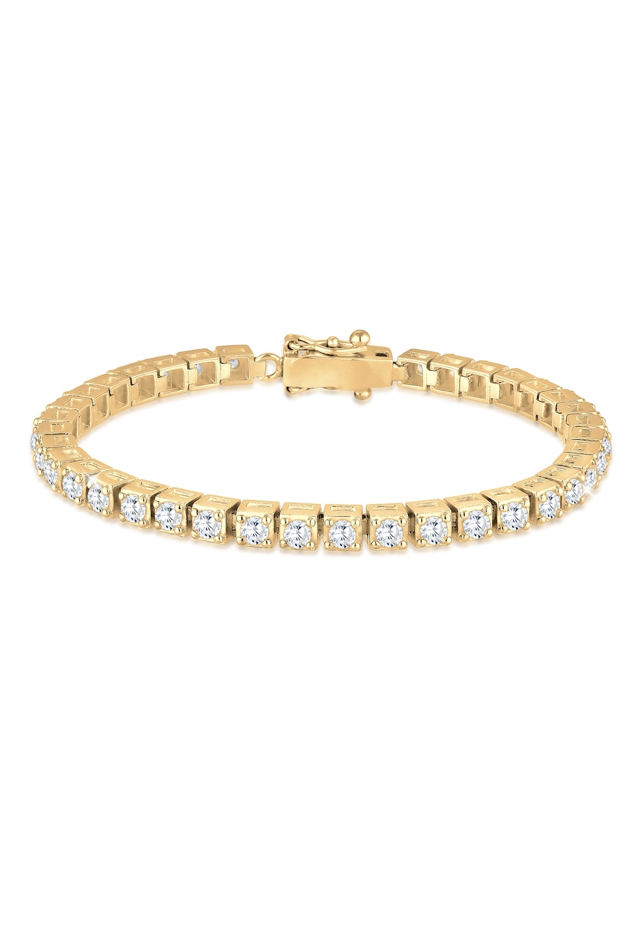 Elli PREMIUM Tennisarmband Trend Zirkonia Kristalle 925 Silber 19 Damen