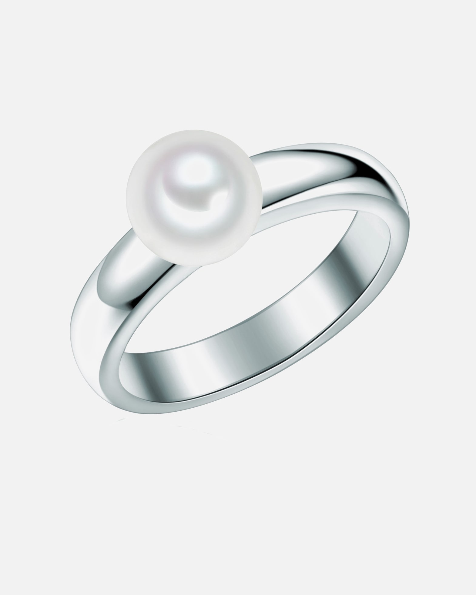 Ring für Weiblich Valero Pearls Ring Sterling Silber Süßwasser-Zuchtperle weiß 50