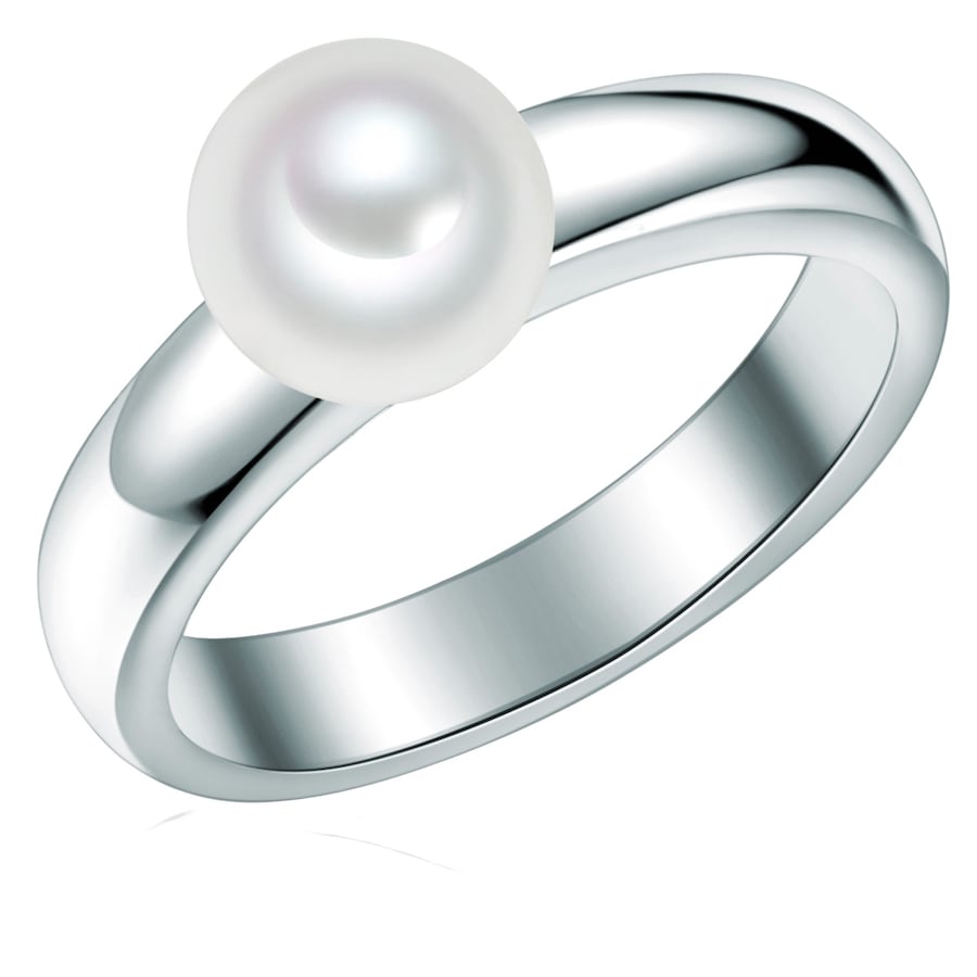 Valero Pearls Ring Sterling Silber Süßwasser-Zuchtperle in 54 Damen