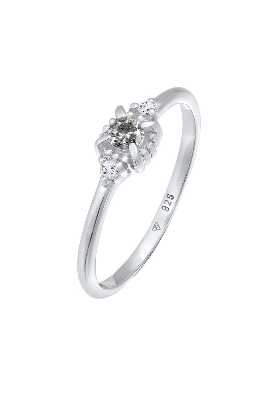Elli DIAMONDS Diamant Salt Pepper (0.11 ct.) Topas 925 Silber 56 Damen