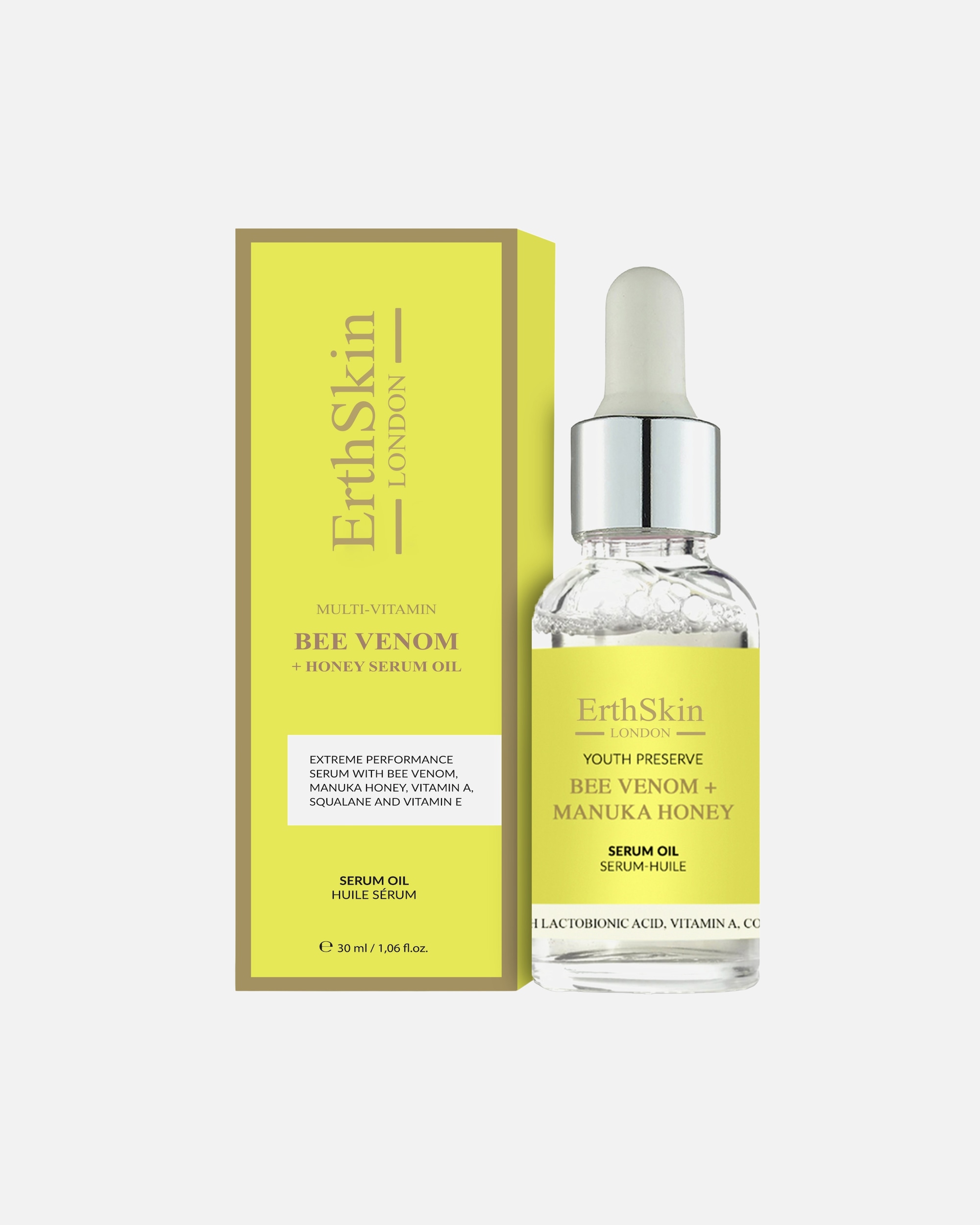 Gesichtsöl für Weiblich ErthSkin London Bienengift + Manuka-Honig-Serumöl 1 Stück Stück