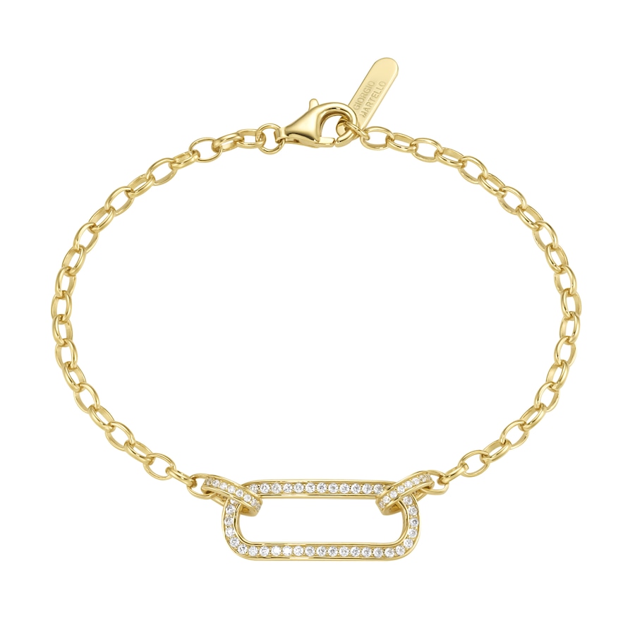 Giorgio Martello Milano Armband mit Zirkonia, Silber 925 Gold
