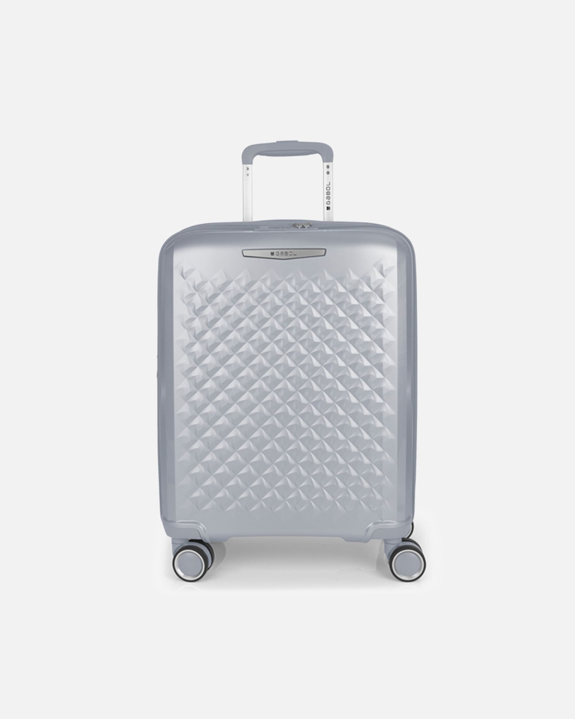 Handgepäckkoffer für Männlich Gabol Queens 4 Rollen Kabinentrolley S 54 cm mit Dehnfalte plata