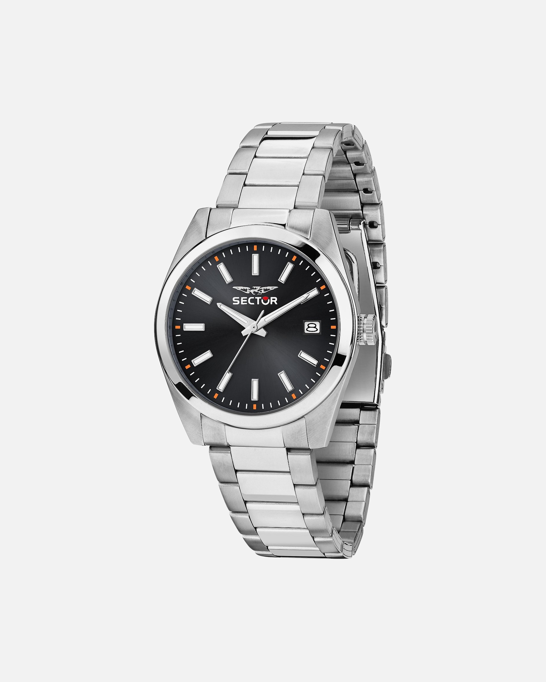 Uhr für Männlich Sector Herrenuhr Edelstahl schwarz, silber