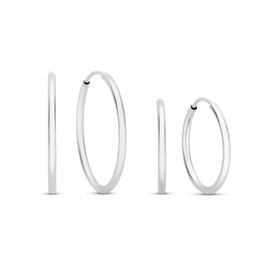 Isabel Bernard Cadeau d'Isabel 14 Karat | Weißgold Ohrringe Set IB90076 Damen