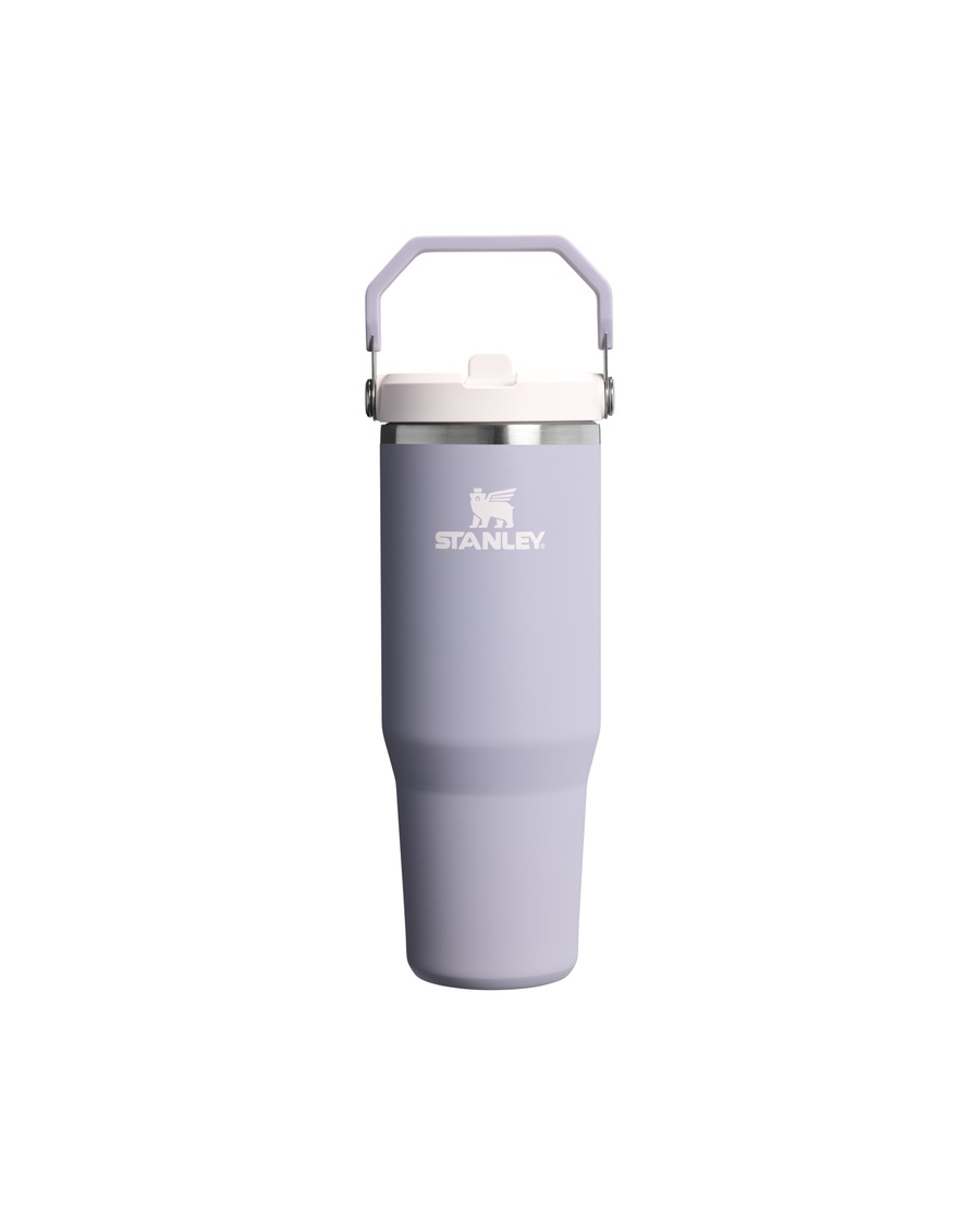 Stanley 1913 Thermobecher - 0,89L ICEFLOW FLIP STRAW BOTTLE 2.0 Purple Dust Silber