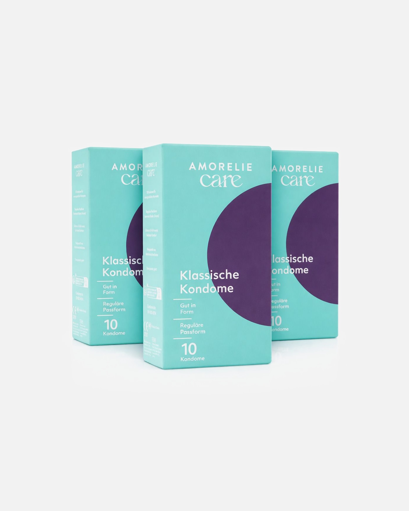 Kondom für Unisex Amorelie 3er Set klassische Kondome 3 Stück