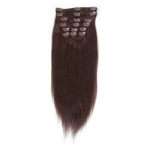 Fashiongirl Clip-in Extensions Feuerrot - 65 cm #2 Dunkelbraun Weiss