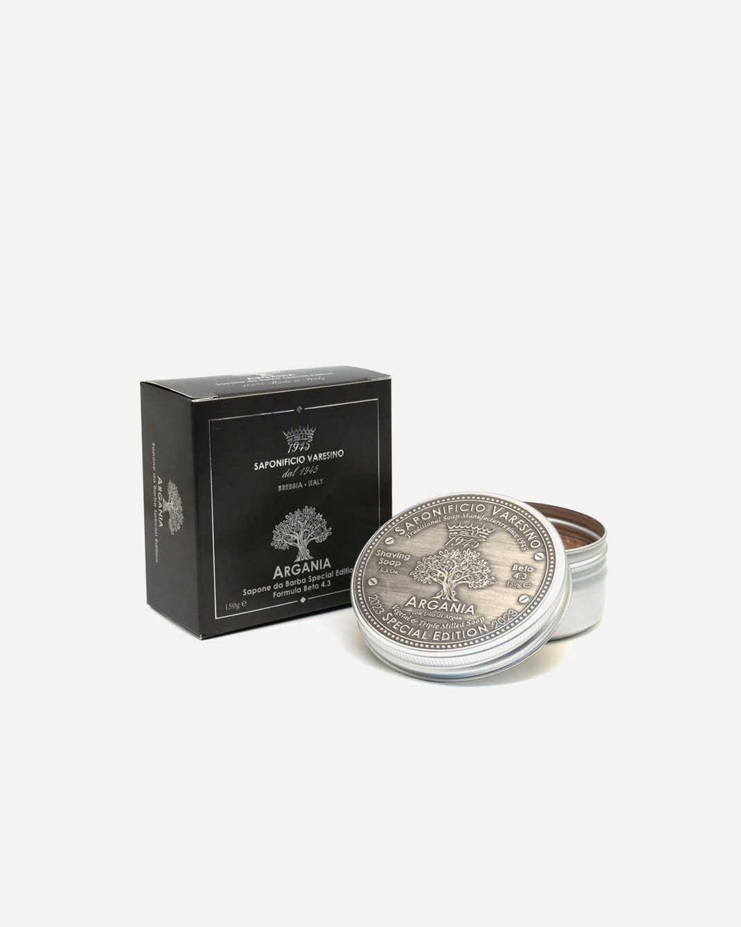 Rasierschaum für Männlich Saponificio Varesino Argania Shaving Soap Aluminium Jar