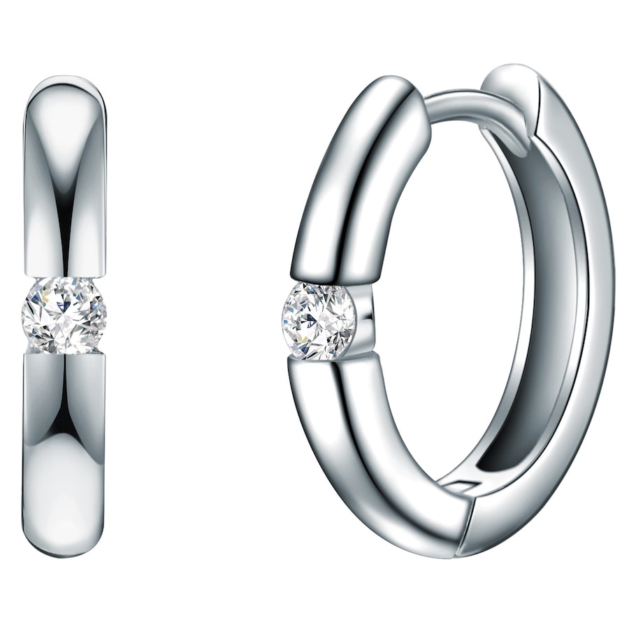 Trilani Creolen Sterling Silber Zirkonia in 15,2 mm Damen