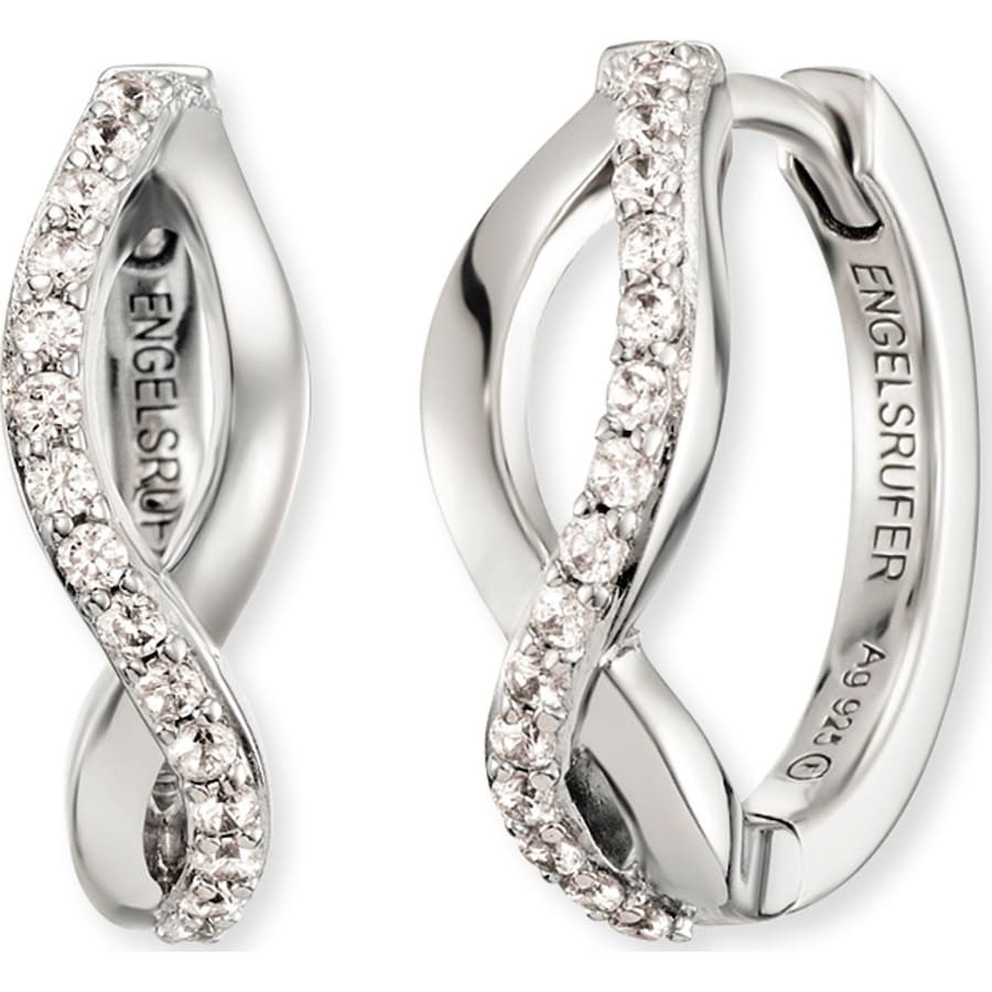 Engelsrufer Creolen 925er Silber rhodiniert One Size Damen