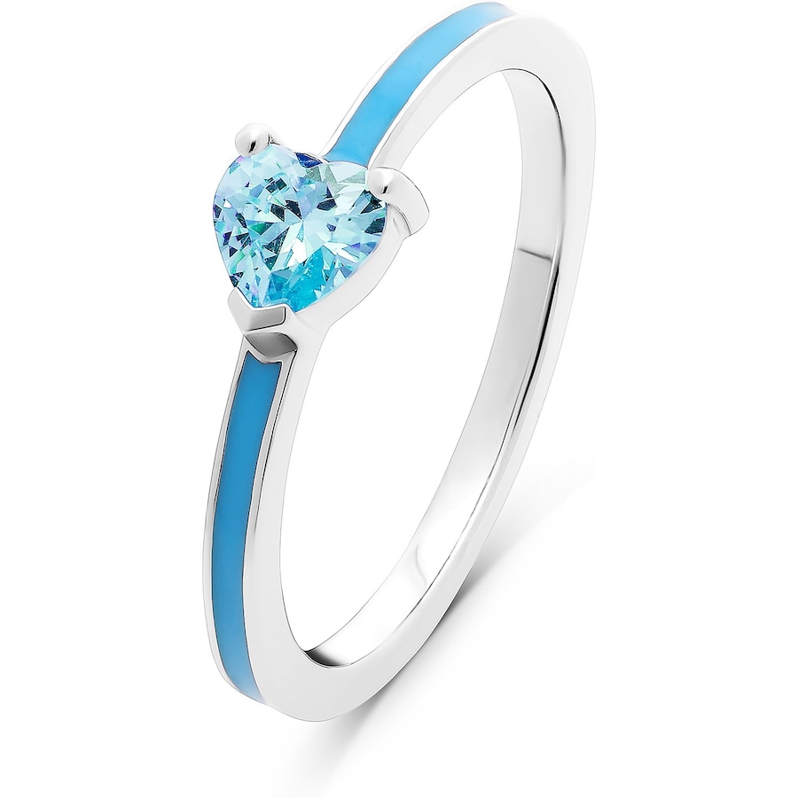 Jette Damenring 925er Silber, recycelt, Emaille 53 Damen